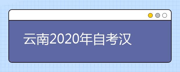 云南2020年自考汉语言文学（专升本）专业计划