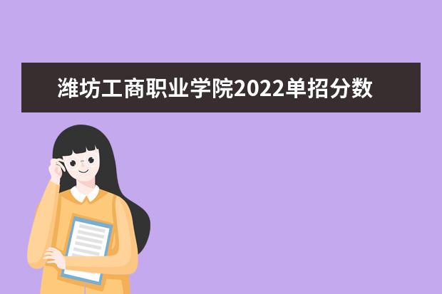 潍坊工商职业学院2022单招分数线是多少