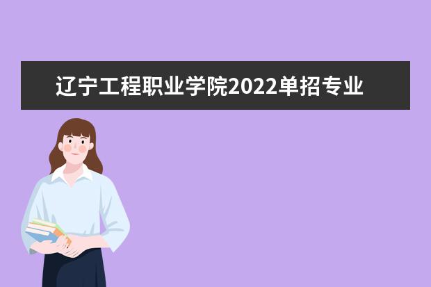 辽宁工程职业学院2022单招专业有哪些