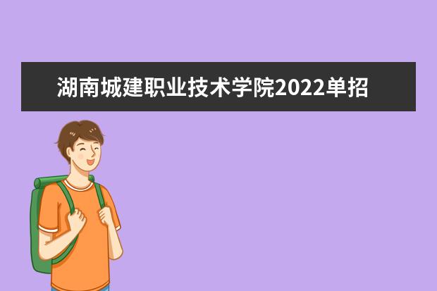 湖南城建职业技术学院2022单招分数线是多少