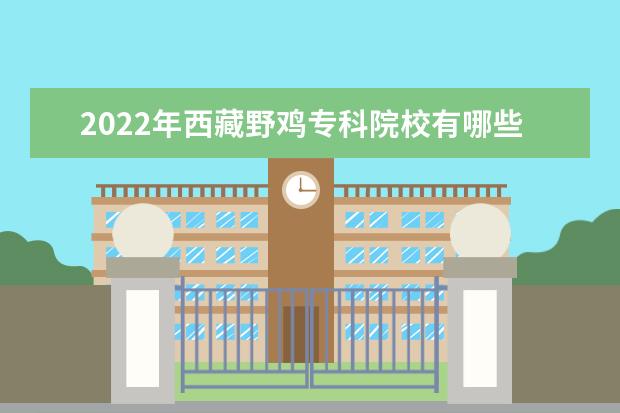 2022年西藏野鸡专科院校有哪些 西藏野鸡大专完整名单
