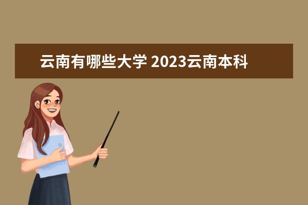 云南有哪些大学 2023云南本科学校名单