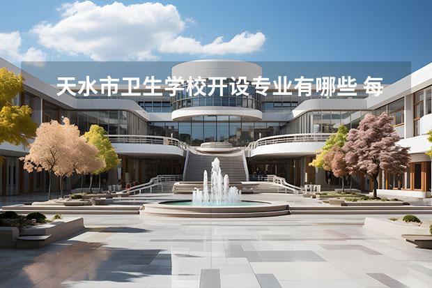 天水市卫生学校开设专业有哪些 每个专业招多少人