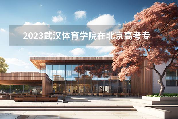 2023武汉体育学院在北京高考专业招生计划人数一览