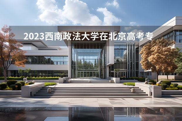 2023西南政法大学在北京高考专业招生计划人数一览