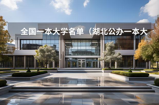 全国一本大学名单（湖北公办一本大学排名一览表）